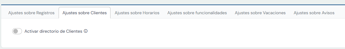 ajustes sobre clientes