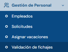 validación de fichajes