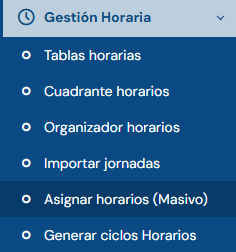 asignar horarios