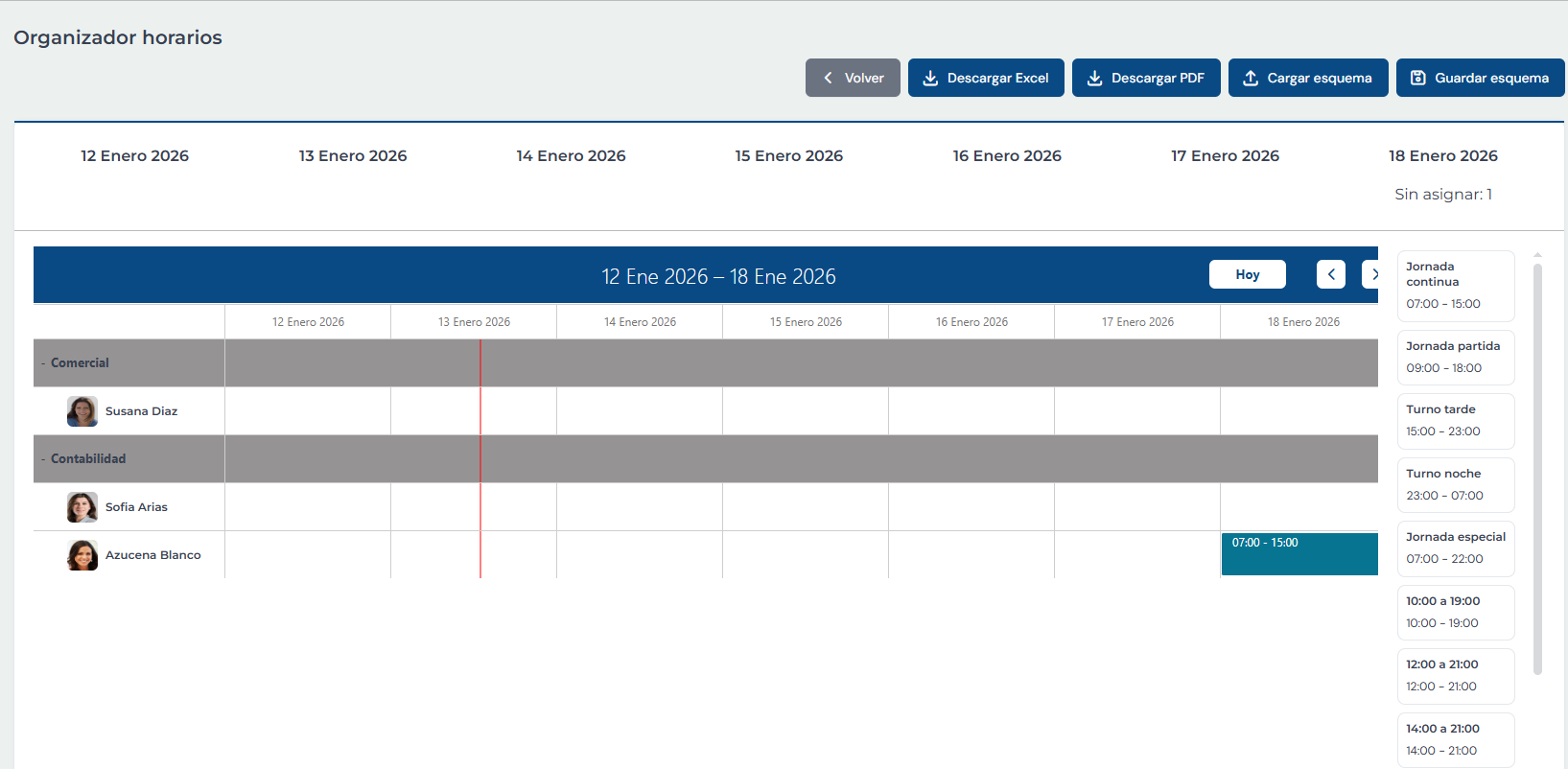 organizador horarios