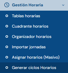 generar ciclos horarios