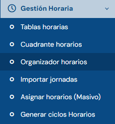 organizador horarios